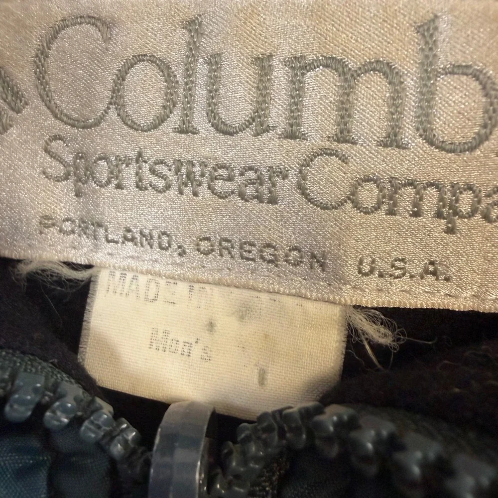 Vintage Columbia Sportswear Colorblock Bomber Jacket Teal Burgundy Mens L 90s